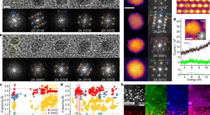 Metastable hexagonal close-packed palladium hydride in liquid cell TEM (Nature Publishing Group UK, IF: 69.504 , JCR: 0.68%)